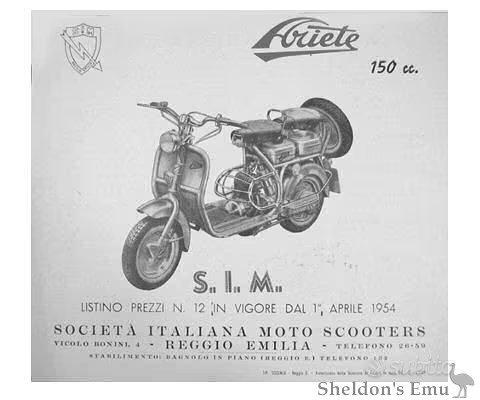 Libretto uso d'epoca originale motoscooter ARIETE - Immagine 1