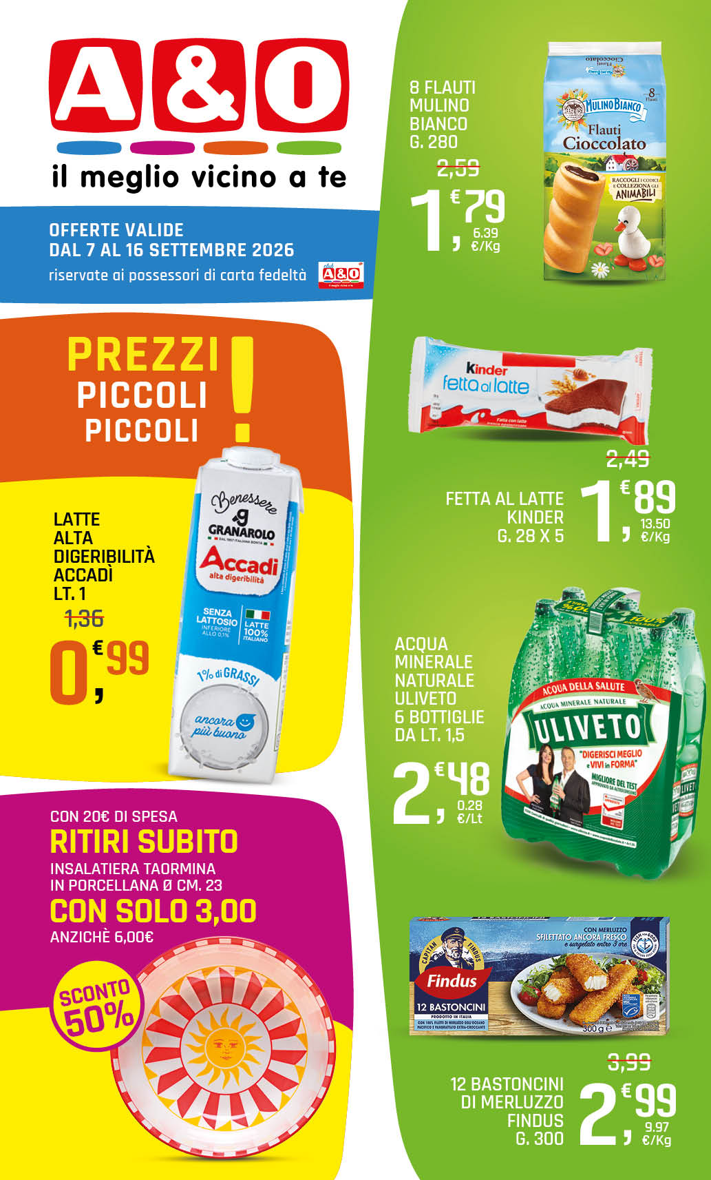 Offerte Valide dal 7 al 16 Settembre 2026