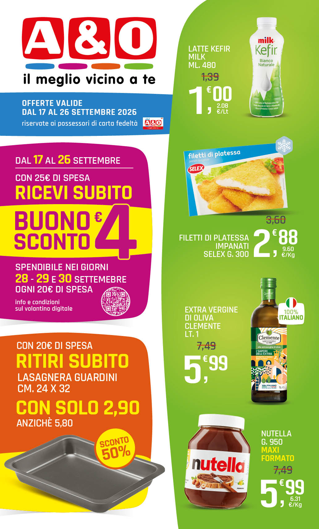 Offerte Valide dal 17 al 26 Settembre 2026